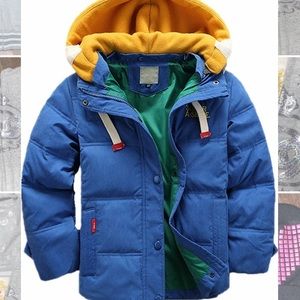 SUPER A SMILE Boys' Hooded Puffer Winter Down Coat